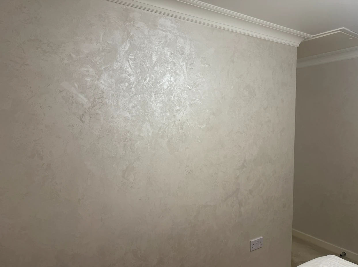 Silver pearl decorative wall finish