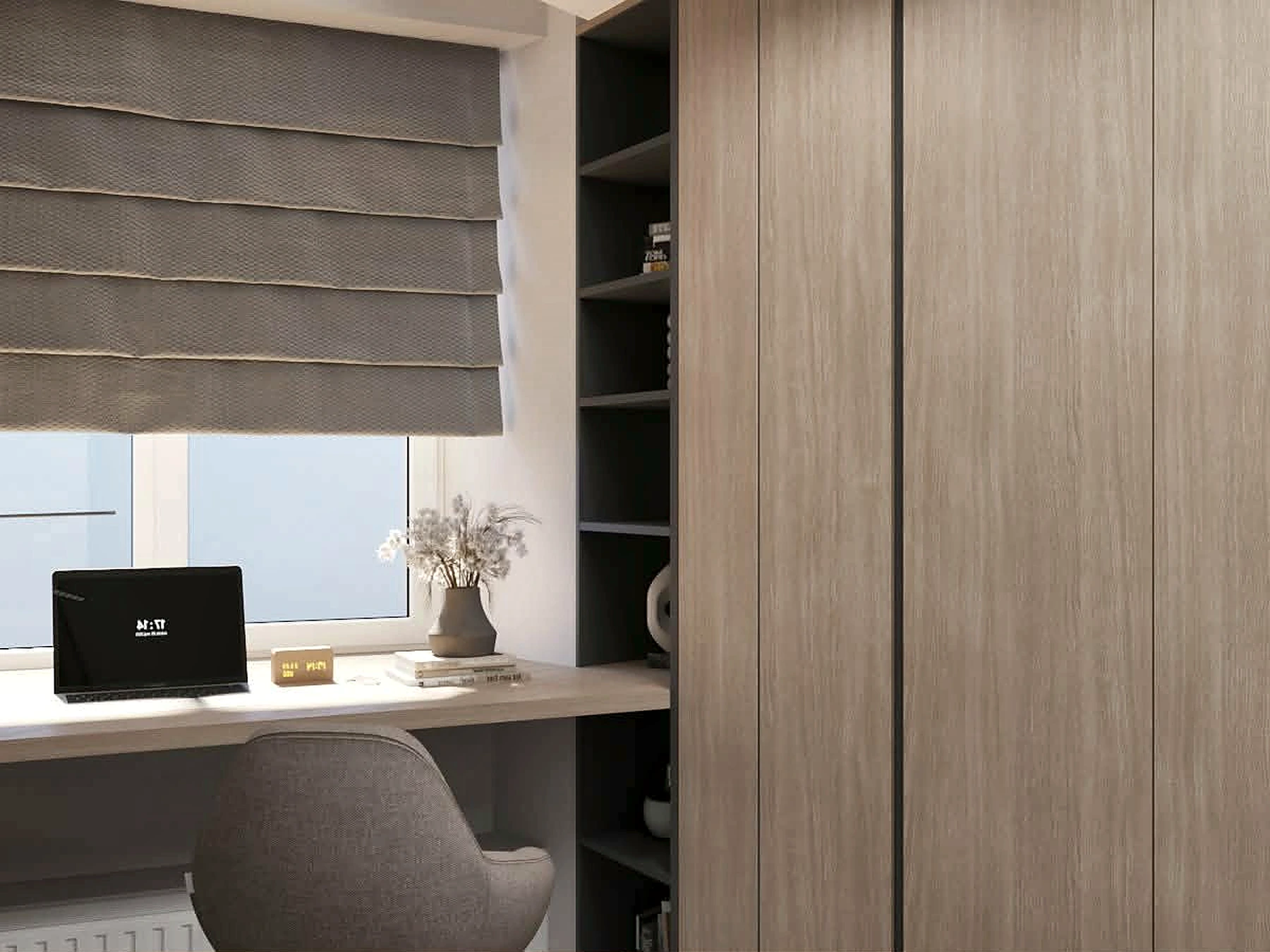 Integrated wardrobe and workspace design