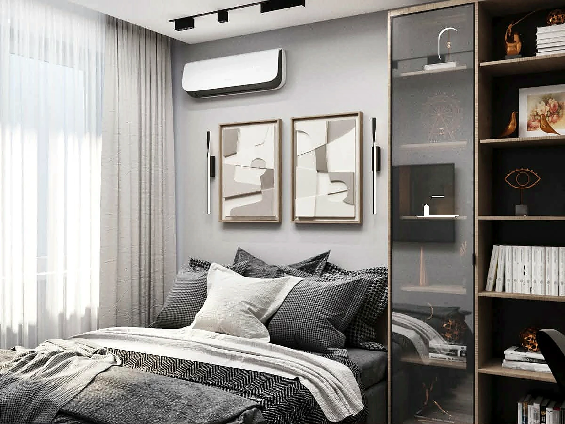 Bedroom design with integrated storage