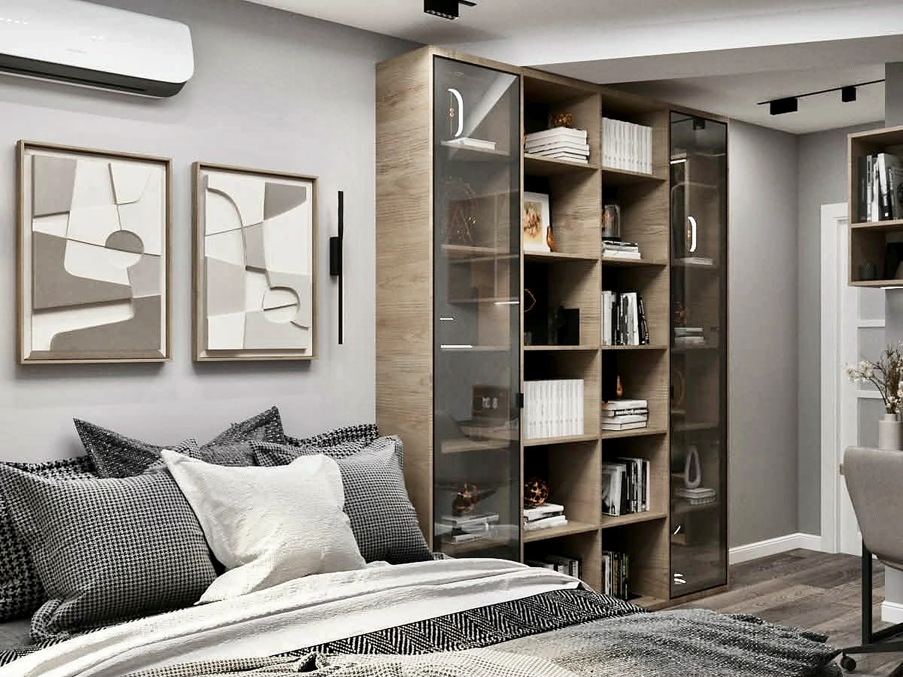 Complete bedroom and fitted-storage concept