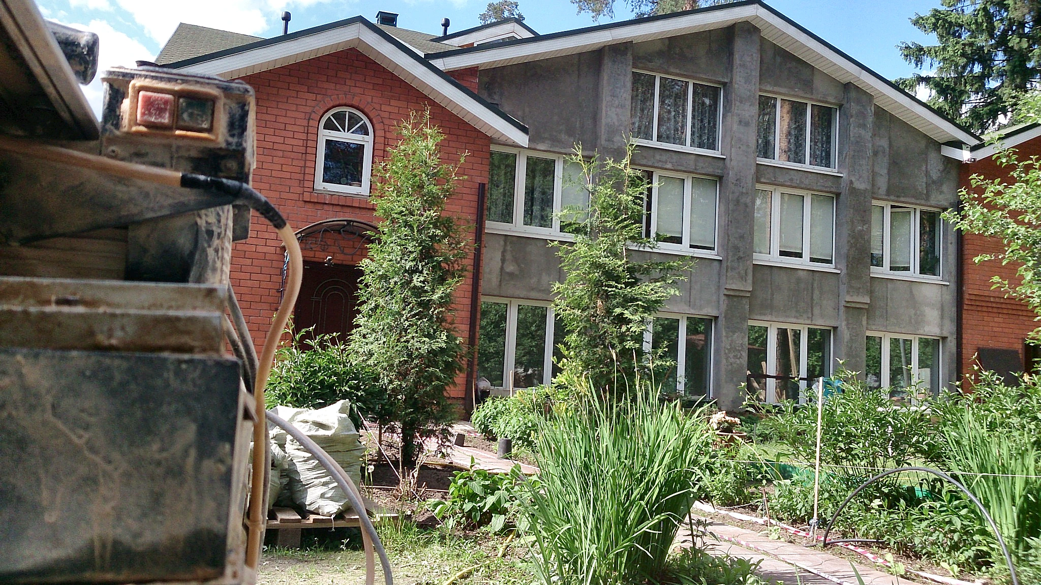 Exterior facade before stone cladding